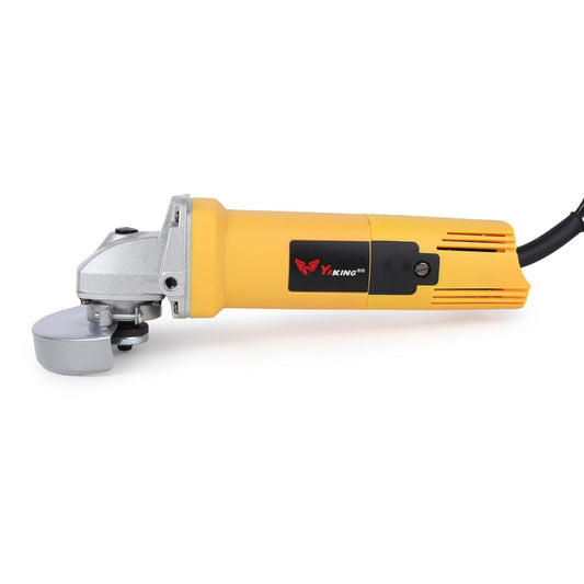 DARIMI YIKING 4-Inch Angle Grinder, 11000 RPM, 100mm Blade Diameter, 3 Position Auxiliary Handle for Grinding, Cutting, Stripping & Polishing With Free 1 Cutting Wheel and 1 Grinding Wheel
