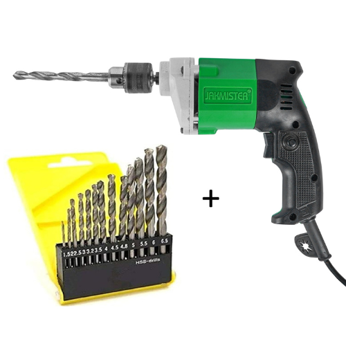 Jakmister 13 pc HSS drill bit set for drilling in Wood, Malleable Iron, Aluminium, plastic, etc