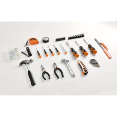 BLACK+DECKER BMT126C Hand Tool Kit for Home & DIY Use (126-Piece) - Includes Screwdriver, Wrench, Ratchet, Utility Knife, Saw, Claw Hammer, Measuring Tape and Plier, 6 Month Warranty, ORANGE & BLACK