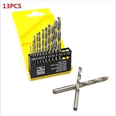Jakmister 13 pc HSS drill bit set for drilling in Wood, Malleable Iron, Aluminium, plastic, etc